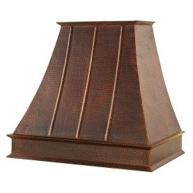 38 Inch 1250 CFM Hammered Copper Wall Mounted Euro Range Hood with Screen Filters