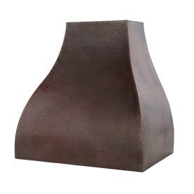36 Inch 735 CFM Hammered Copper Wall Mounted Campana Range Hood with Screen Filters