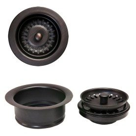 Drain Combination Package for Double Bowl Kitchen Sinks - Oil Rubbed Bronze