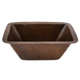 17" Rectangle Copper Prep Sink w/ 3.5" Drain Opening