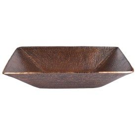17" Modern Rectangle Hand Forged Old World Copper Vessel Sink