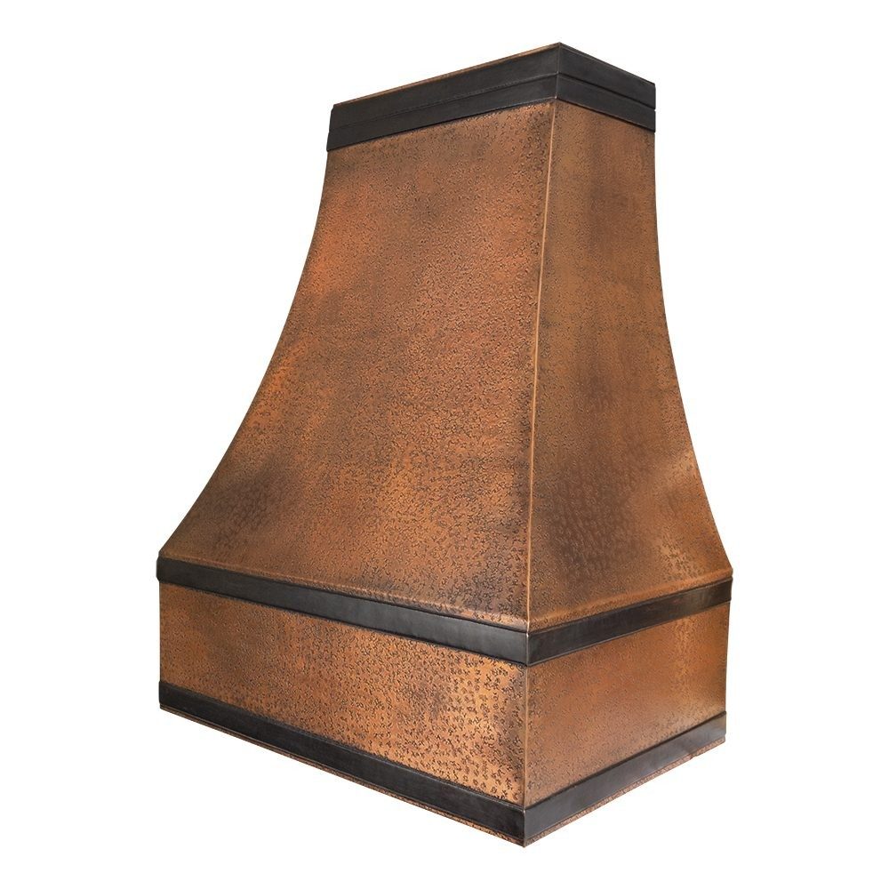 Custom 36 Hammered Copper Range Hood With Unique Textured Finish   HV CUSTOM362448 TX 1 