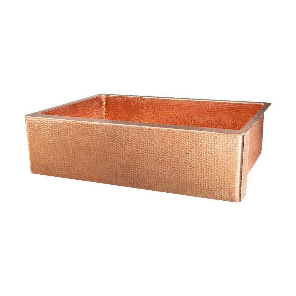 custom-33-hammered-copper-apron-front-single-basin-kitchen-sink-in