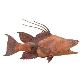 Custom 30" Hammered Copper Hog Fish Wall Mount