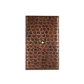 Blank Hammered Copper Switch Plate Cover - Single Hole
