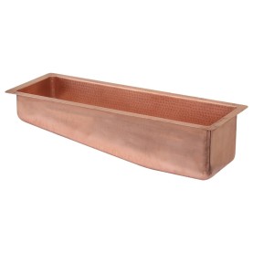 Custom 29" Rectangular Slanted Hammered Copper Bar/Prep Sink